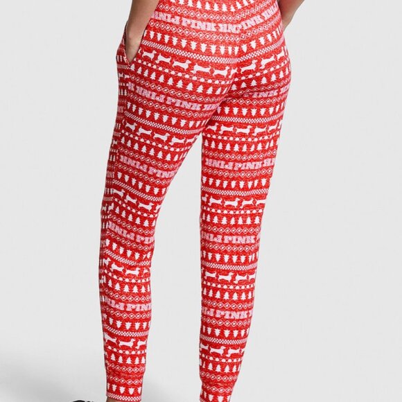 PINK Victoria's Secret Daschound Sleepwear Pajama Pants Joggers New With Tags L - Picture 3 of 8
